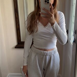 hollister baby tee long sleeve